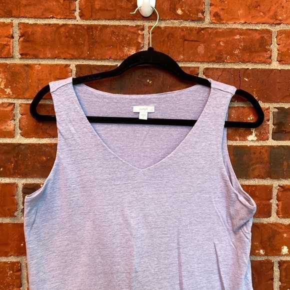 Pure J. Jill Womens Medium Linen Blend Layered Sharkbite Tunic Tank - Picture 2 of 9